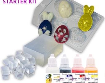 Soapmaking starter kit Amour,  Kit to Making Your Own Soap, Cruelty-Free Vegan