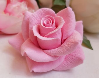 Stampo in silicone a forma di rosa 3D, elegante fiore per sapone, candela, resina