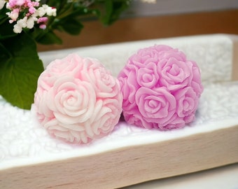 Handmade soap Ball of roses Mini flower soap Guest soap Travel mini soap Personalized Wedding Favors for Guests in Bulk Baby Shower Gifts