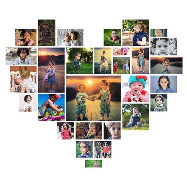 Fathers Day Gift Heart Shaped Photo Collage Template Wall - Picture Frame Wall Collage Template Fathers Day Gift Heart Shaped Photo Collage Template Wall - Picture Frame Wall Collage Template