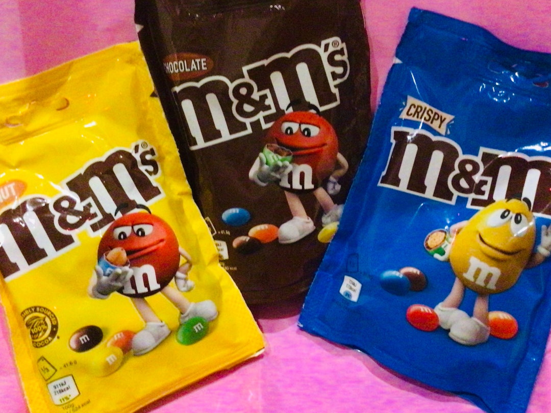 M & Ms Gift Box Contains Assorted M and Ms, Presented in Hand Decorated