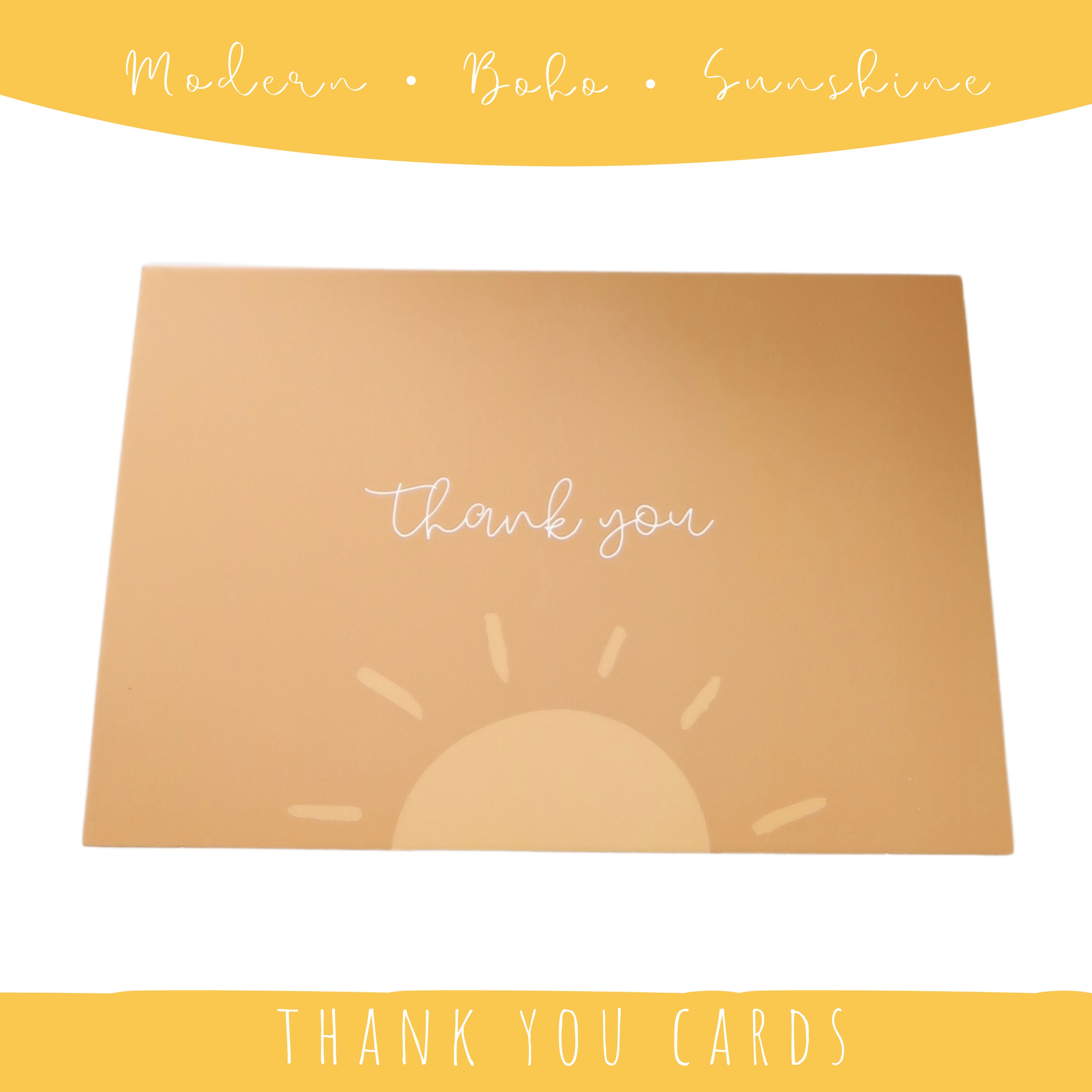 Boho Thank You Cards 30 Pack with White Envelopes Rainbow Baby Shower Boho Rainbow Party Supplies 4x6 Greeting Cards for Small Business
