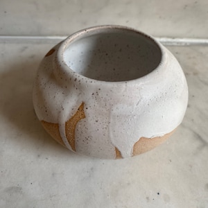 Small Ceramic Vase Tea Light Handmade Candle Holder Succulent Vase Airplant Dish image 5