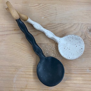 Ceramic Spoon Handmade Cereal Spoon Salt Spoon Cocktail Stirer image 2