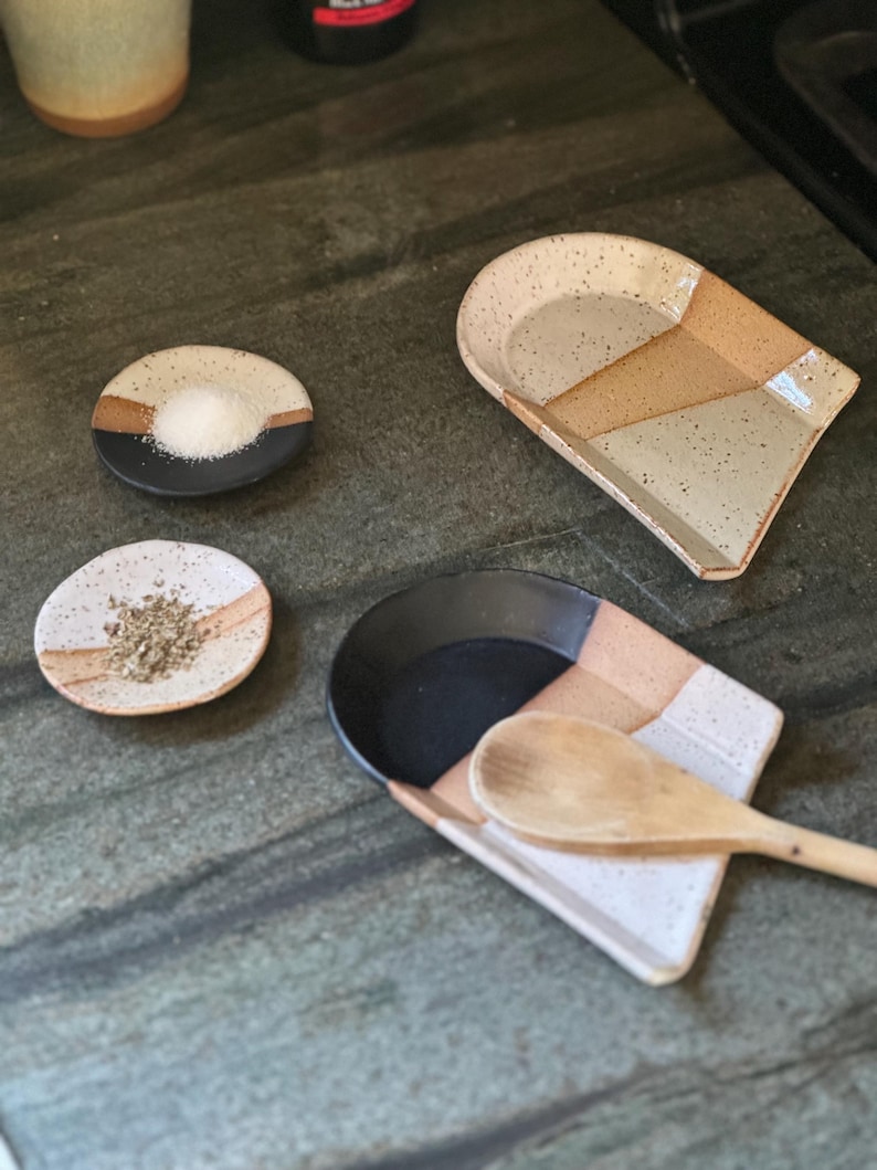 Handmade Ceramic Spoon Rest: Earthy Kitchen Decor - Etsy
