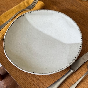 Handmade Ceramic Plate | Stoneware Pottery Dinnerware Set | Wabi Sabi Design