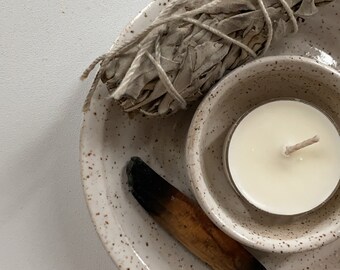 Porta Incenso In Ceramica Fatto A Mano – Ciotola Per Salvia E Palo Santo, Bruciaprofumi Minimalista