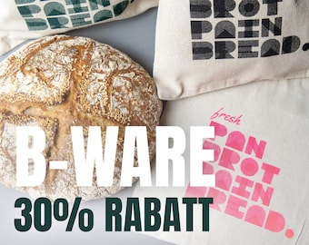 B-Stock SALE 30% off - Bread bag, linen bag, bread bag, hand-printed | Natural | Reusable