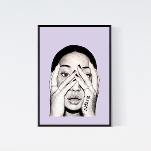 Peggy Gou Poster Portrait Print - LILAC PURPLE