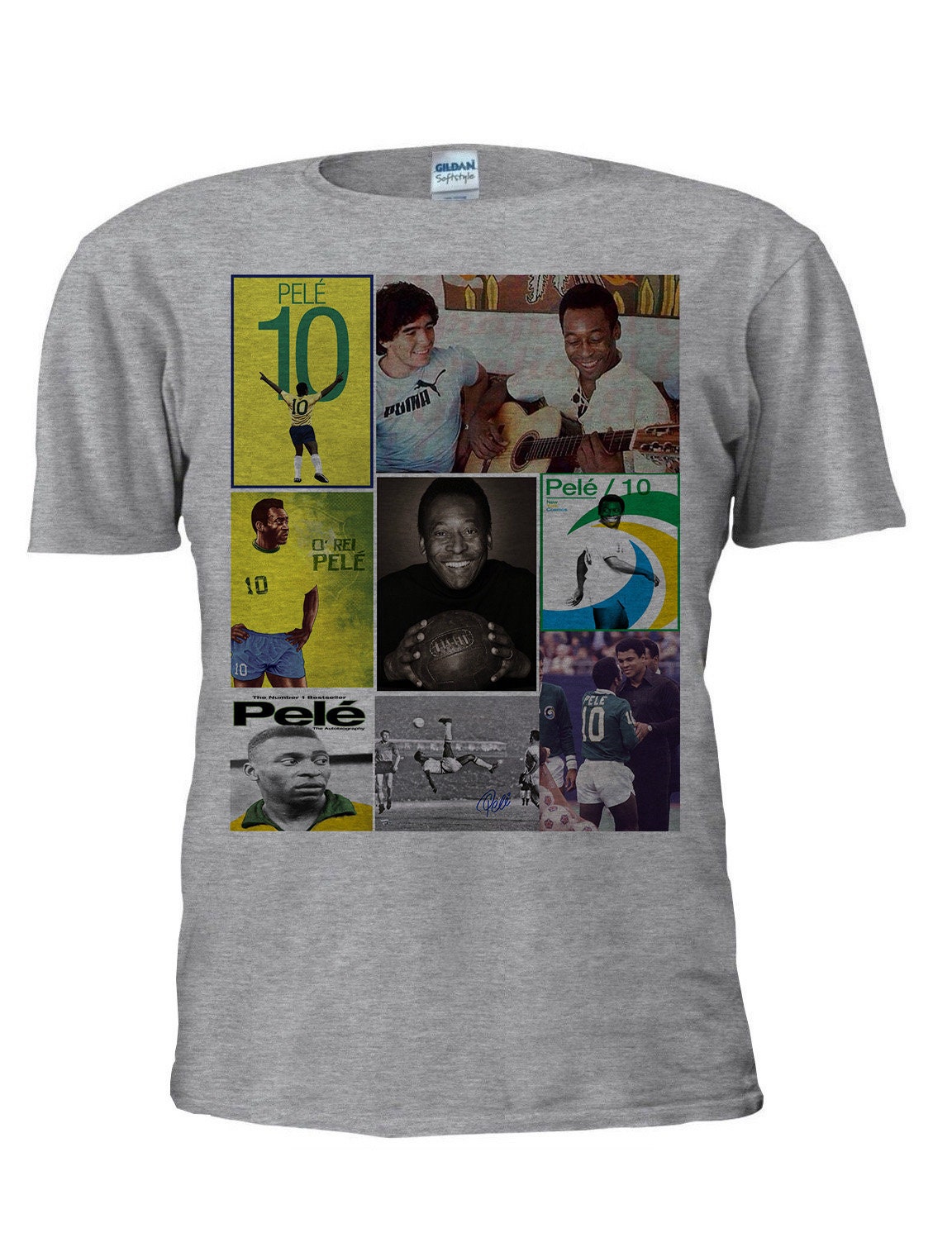 Pele T-Shirt Legend Footballer Player Brazil Pele10 Collage | Etsy