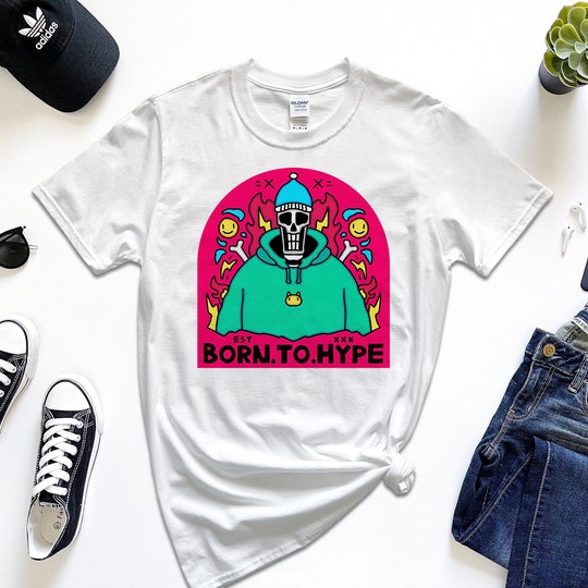 Est Born To Hype Shirt, Rap Legends, Hip Hop Skull T-Shirt