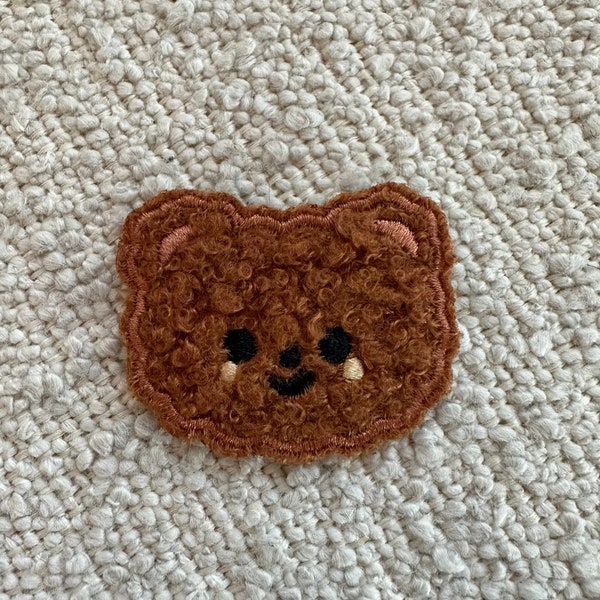 Chenille Teddy Bear Patches - adhesive patches - chenille teddy patch - chenille bear - stick on patches - diy patch