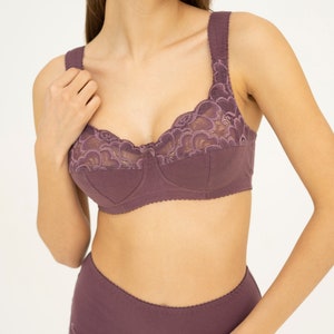 Full Coverage Underwire Bra Comfort Wide Straps Support Panels