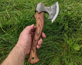 Hunting axe, forest ax, handmade, fist ax, carving axe, camping ax, Survival stuff, woodworking tools, bushcraft, adventure, forged gifts