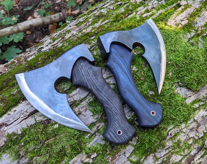 Mini Axes Set of 2, Small Hatchets, Pizza Axe, Little Ax, Survival