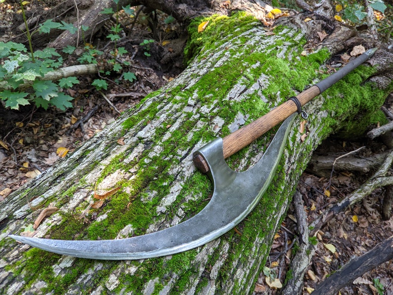 Bardiche, Lochaber axe, Halberd, long blade ax, battleaxe, polearm, Dane Ax, berserker axe, Heavy Viking Ax, hangmans ax, forged gifts, larp image 5