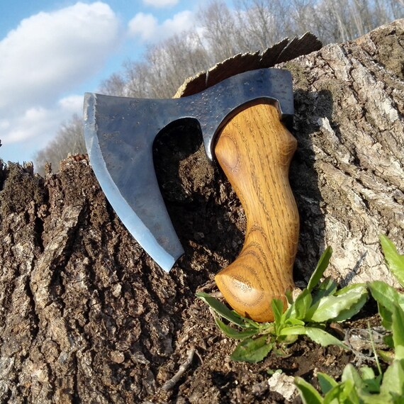 Fist Axe With Sharp Beard, Mini, Cleaver, Forged Ax, Small Hatchet
