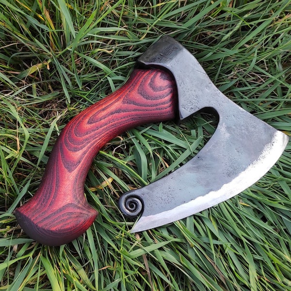 Fist ax, Forged axe, Handmade, Bearded ax, small hatchet, carving axe, cooking, hunting ax, gift for home, tools, bushcraft, men's gifts