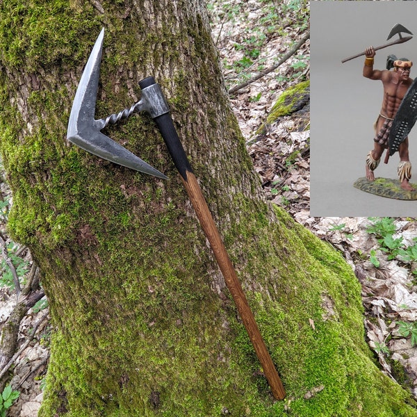 Zulu ax, african warrior axe, hand forged axe, hunting axe, pick axe, tomahawk, zulu battle axe, medieval weapons, war ax, bushcraft, gifts