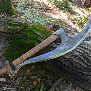 Bardiche, Lochaber axe, Halberd, long blade ax, battleaxe, polearm, Dane Ax, berserker axe, Heavy Viking Ax, hangmans ax, forged gifts, larp image 8