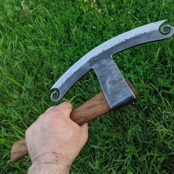 Kitchen ax, forged axe, handmade, cleaver, hand tools, herb chopper, cookware, Cutter, bushcraft, survival stuff, camping ax, gifts for home