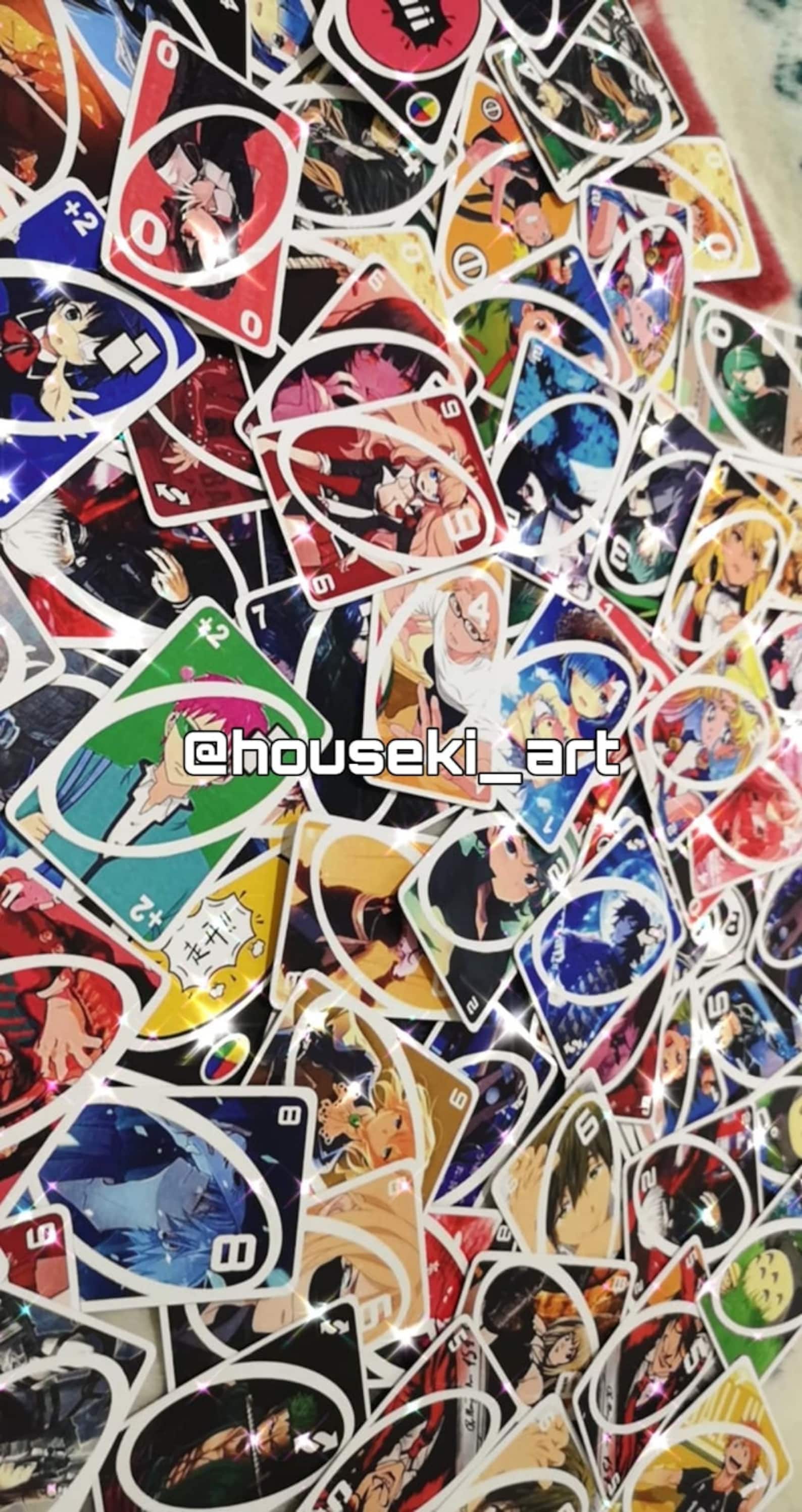 Anime UNO playing card set model-1 / UNO/ anime / anime uno / | Etsy