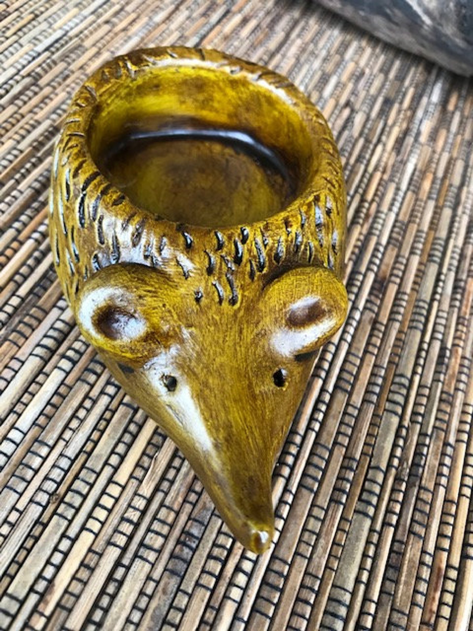 Clay hedgehog tea light holder desk ornament woodland animal Etsy