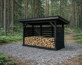 6x12 Wood Shed Plans: Large Outdoor Log Store DIY Guide