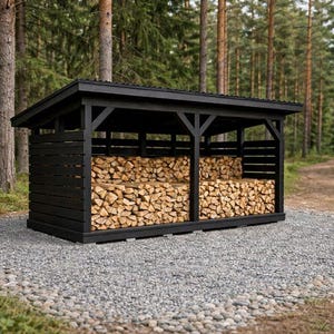 6x16 Wood Shed Plans: Large 4 Cord Log Store DIY Guide