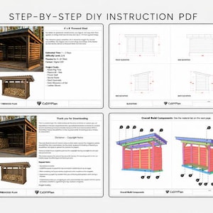 4x10 Firewood Shed Plans: Backyard Outdoor Log Store DIY Guide image 7