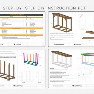 4x10 Firewood Shed Plans: Backyard Outdoor Log Store DIY Guide image 6