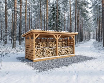 6x16 Firewood Shed Plans: 4 Cord Wood Storage DIY Build