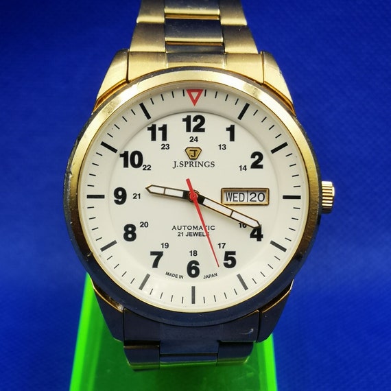 Vintage J.springs Automatic Men Watch. Come With Gold Color Style. Etsy