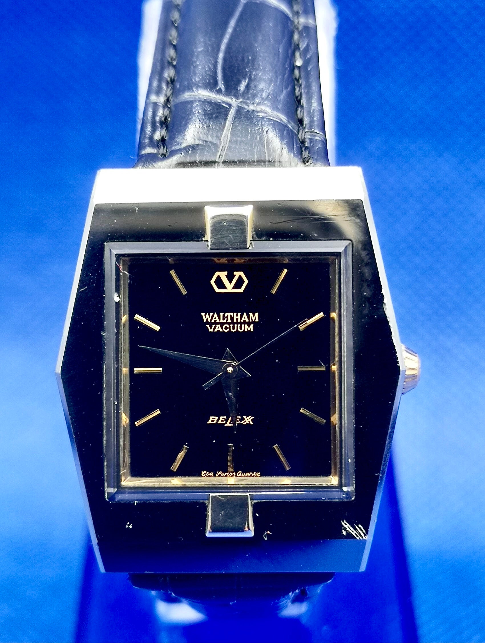 稼働 WALTHAM VACUUM BELEX 腕時計 デイト 新品電池 298