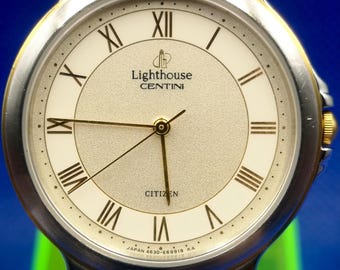 Citizen Lighthouse Centini 手巻き時計 Vintage Citizen Lighthouse Centini Quartz October 1991