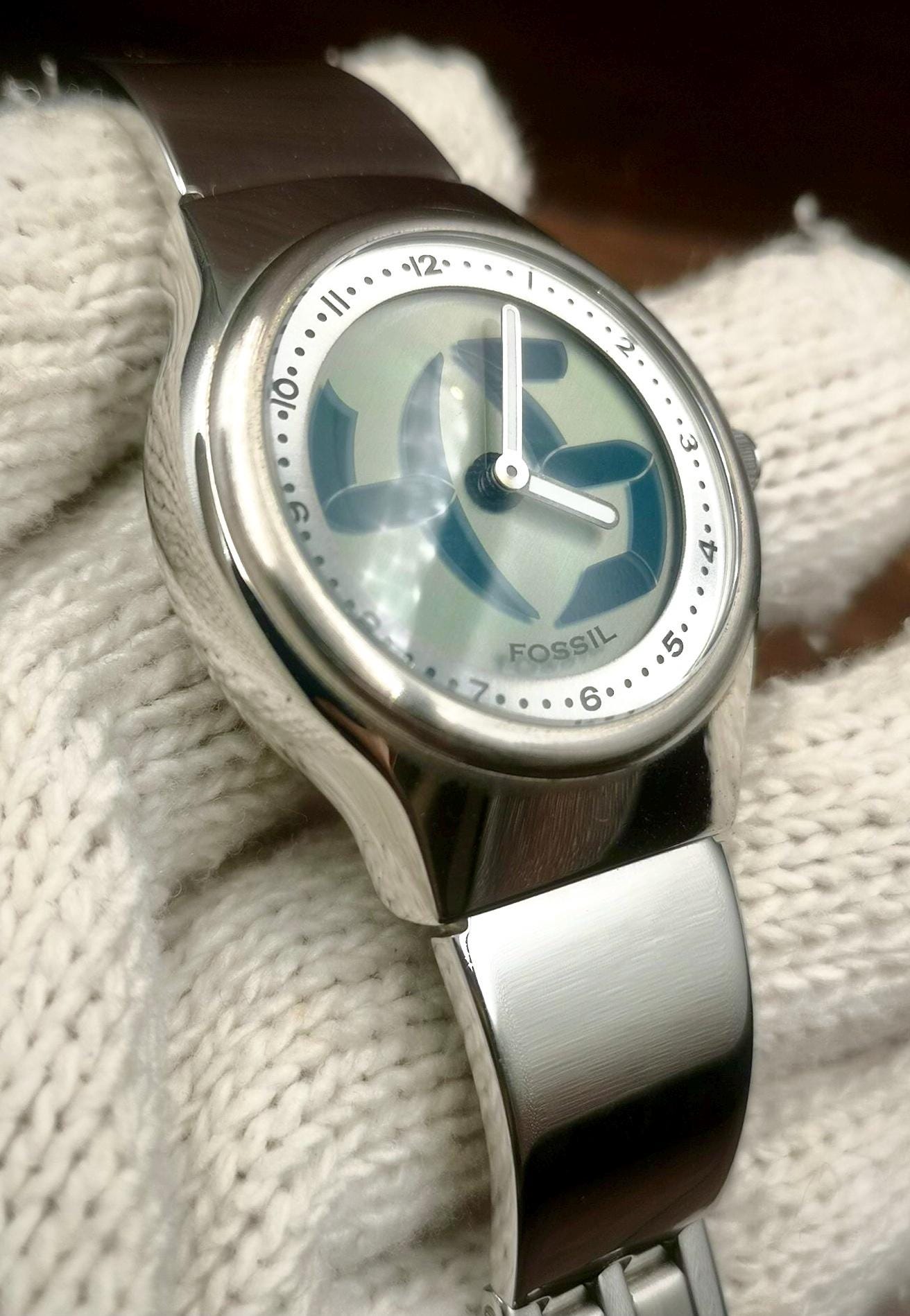 Vintage Fossil Big Tic Men Quartz Watch. JR-7843. Analog/digital