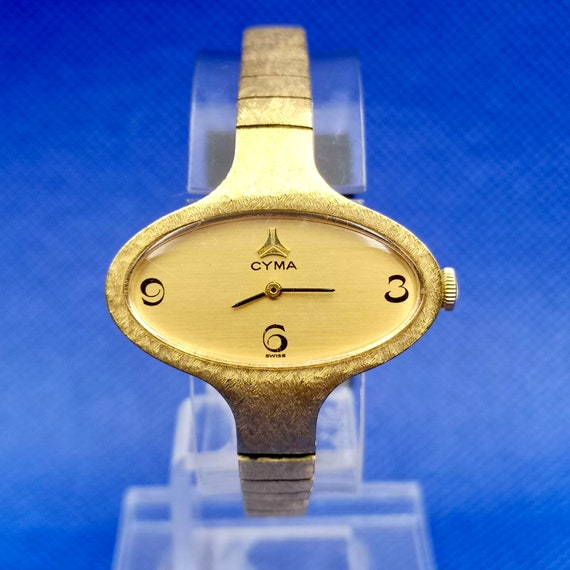 Vintage cyma ladies gold watches cheap