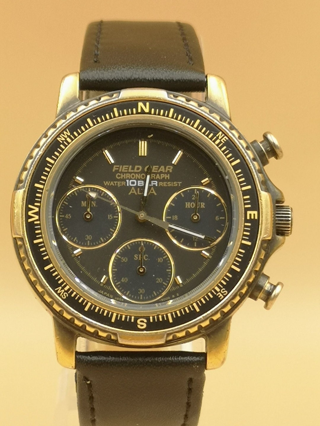 Vintage Alba Field Gear Chronograph Watch Etsy