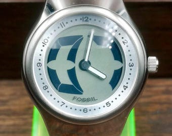 Vintage Fossil Big Tic Men Quartz Watch. JR-7843. Analog/digital