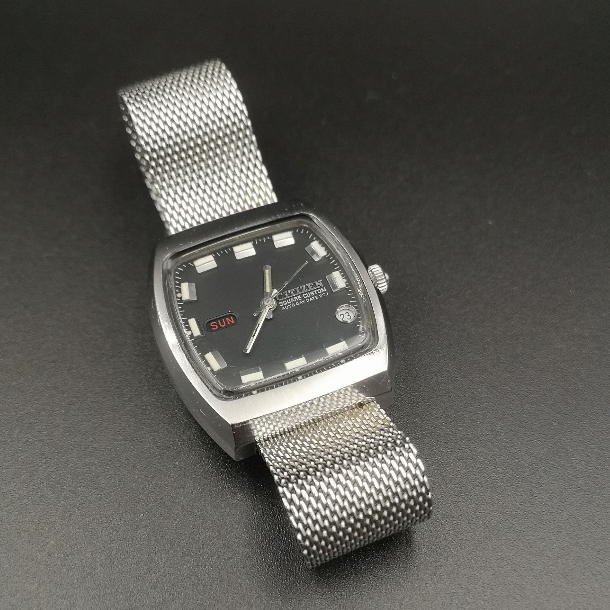 Vintage and Rare Citizen Square Custom Auto Day Date 27