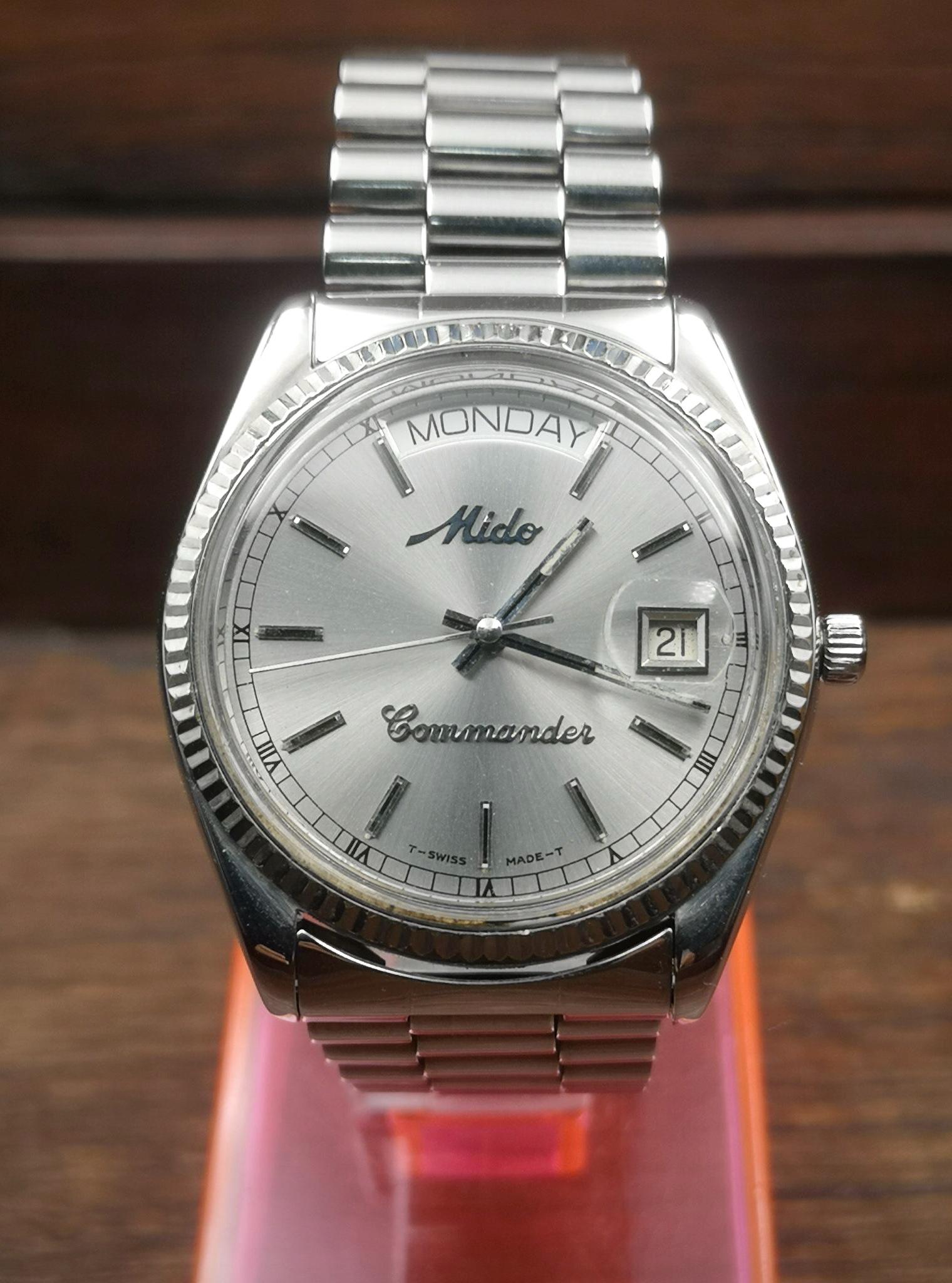 Mido Commander Automatic Silver Dial Stainless Steel Lady\'s Watch SWISS VINTAGE Mido Belluna Automatic Silver Dial Stainless Steel Ladies  main image 3