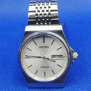 SEIKO WATCH CHRONOS 5H23-6B70 ANTIMAGNETIC QUARTZ DAY DATE