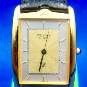 Vintage WESTAR 18 K Gold Electro Plated quartz watch. Swiss EB 7552 GPN