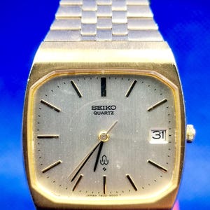 Vintage Seiko 7832-5000 Gold color men’s quartz watch. SGP 14K GF watch.