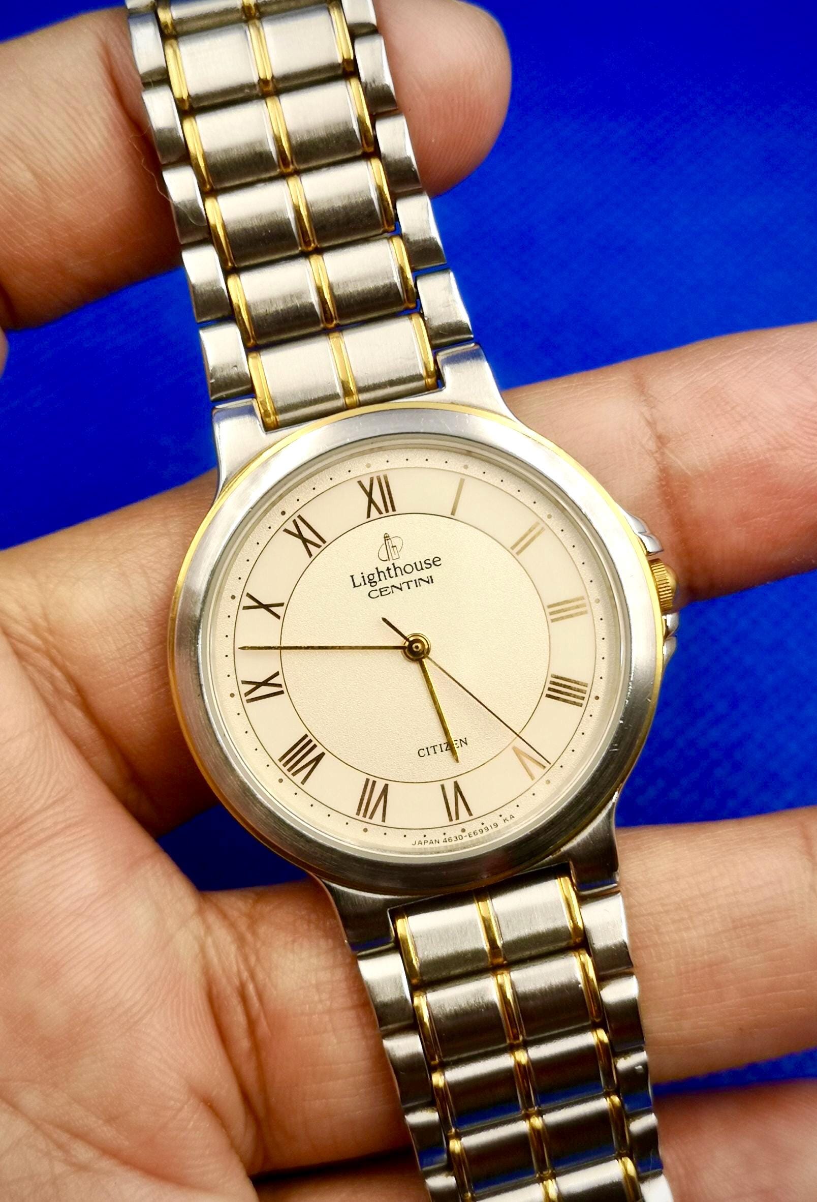 Citizen Lighthouse Centini 手巻き時計 Vintage Citizen Lighthouse CENTINI Unisex Quartz Watch. - Etsy