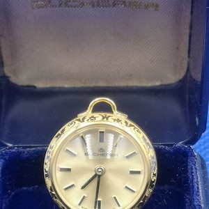 Vintage and Rare BUCHERER Hand-Winding Necklace watch. Don’t have chain. Come with box