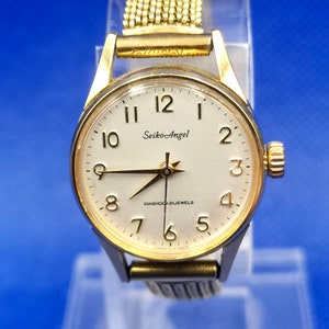 Rare and vintage SeikoAngle Hand-winding ASGP lady watch.