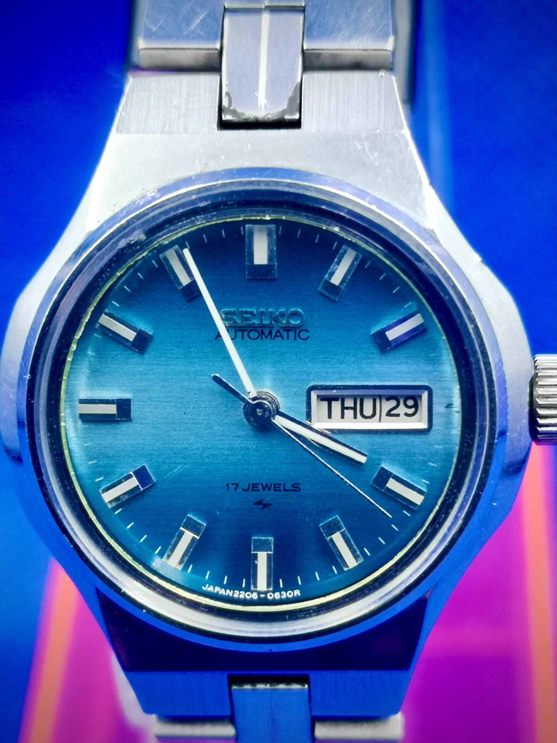 【超希少】SEIKO5 6309A AUTOMATIC 腕時計 ダークブルー 超希少】SEIKO5 6309A AUTOMATIC 腕時計 ダークブルー | Over