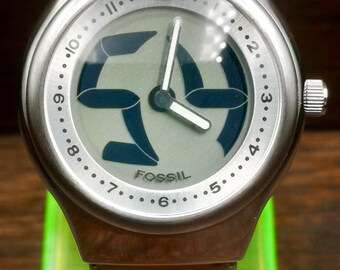 Vintage Fossil Big Tic Men Quartz Watch. JR-7843. Analog/digital