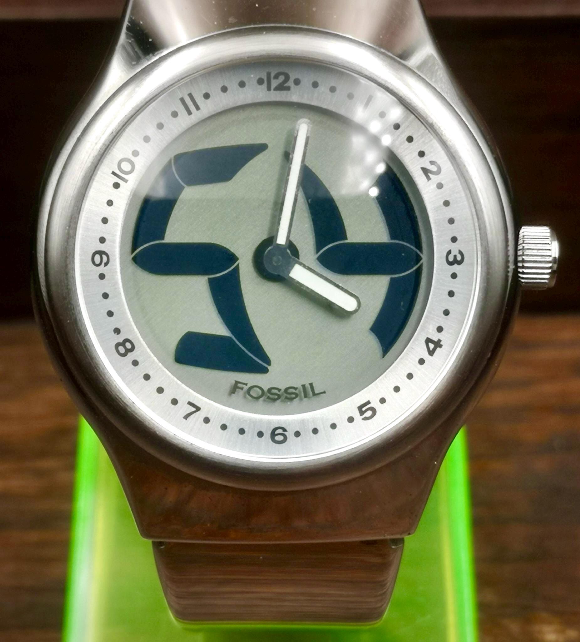 Vintage Fossil Big Tic Men Quartz Watch. JR-7843. Analog/digital